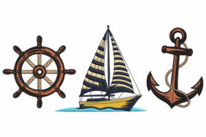 Nautical Machine Embroidery Design
