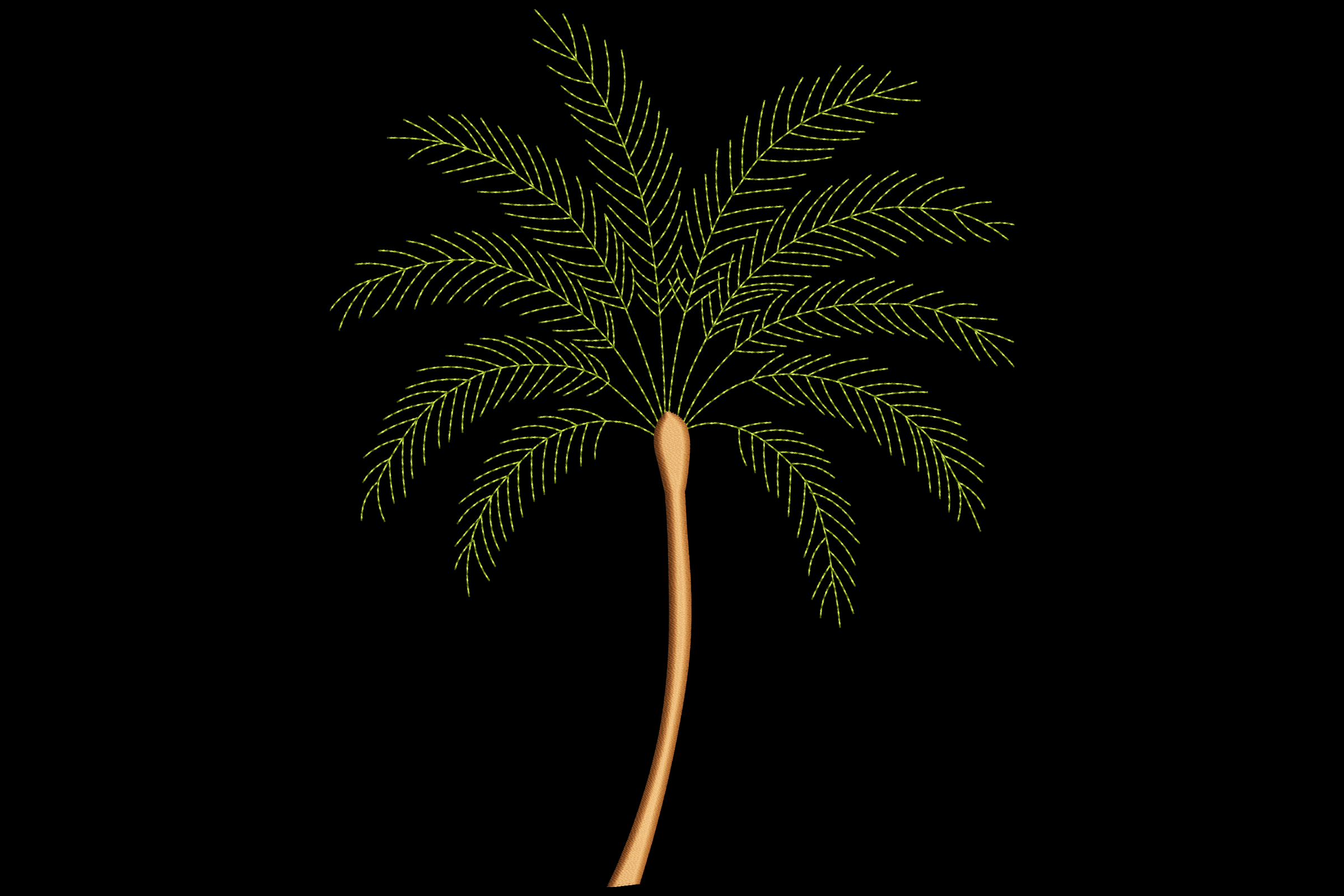 Palm Tree Embroidery Design