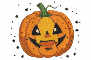 Premium Halloween Pumpkin Machine Embroidery Design