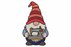Premium Sewing Gnome Embroidery Design