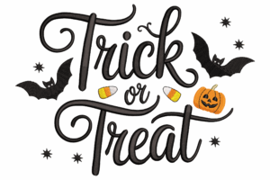 Premium Trick or Treat Halloween Embroidery Design