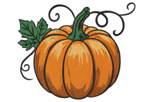 Pumpkin Machine Embroidery Design