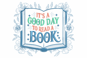 Read a Book Embroidery Design