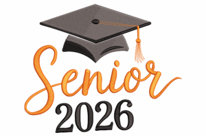Senior 2026 Graduation Embroidery Design