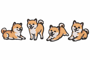 Shiba Inu Dog Embroidery Design