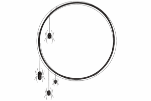 Spider Frame Halloween Embroidery Design