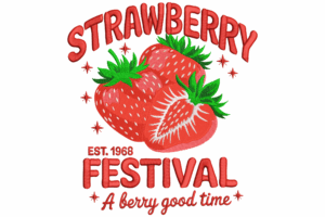 Strawberry Festival Embroidery Design