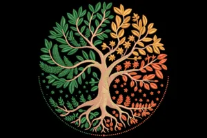 Tree of Life Seasons Embroidery Design