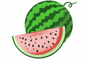 Watermelon Slice Machine Embroidery Design