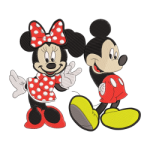 Mickey and Minnie Embroidery Design
