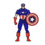 Captain America Embroidery Design