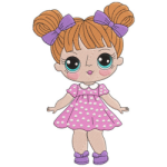 Cute Doll Embroidery Design