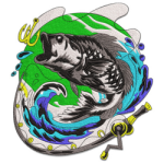 Camping & Fishing Embroidery Design