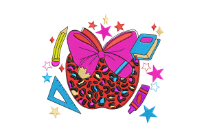 Free Leopard Print Apple Embroidery Design