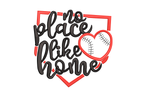 No Place Like Home Embroidery Design