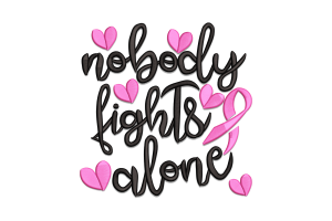 Nobody Fights Alone Ribbon Machine Embroidery Design
