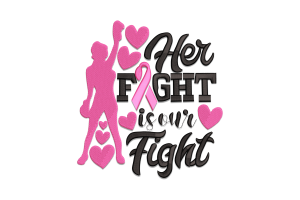 Free Her Fight is Our Fight Ribbon Embroidery Design