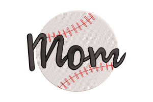 Mom Baseball Machine Embroidery Design