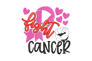 Free Fight Cancer Ribbon Fist Embroidery Design