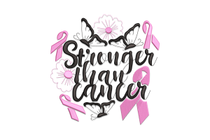 Free Stronger Than Cancer Ribbon Embroidery Design