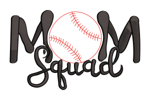 Mom Squad Baseball Machine Embroidery Design