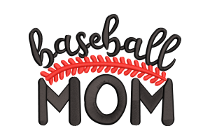 Free Baseball Mom Machine Embroidery Design