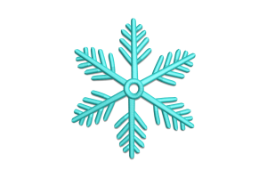 Aqua Snowflake Embroidery Design