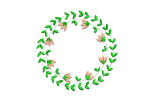 Free Floral Wreath Embroidery Design