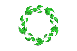 Free Leaf Wreath Embroidery Design