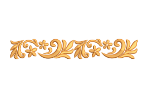Premium Golden Floral Border Embroidery Design