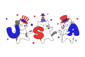 USA Cats Embroidery Design