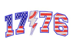 1776 Patriotic Embroidery Design