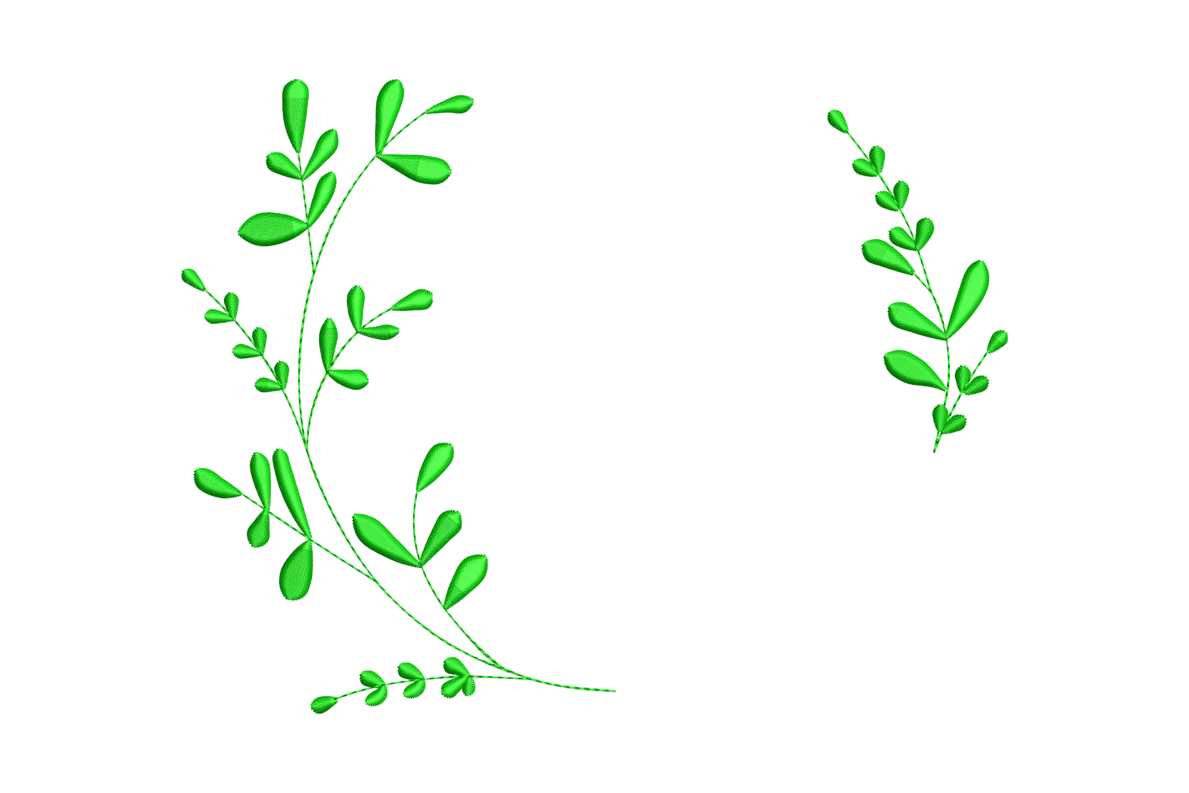 Leaf Branches Embroidery Design
