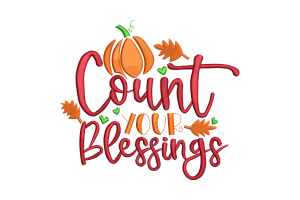 Count Your Blessings Embroidery Design