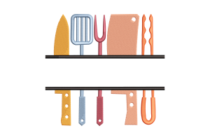 Free Kitchen Utensils Embroidery Design