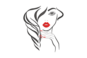 Woman Face Embroidery Design