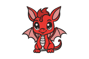 Red Dragon Embroidery Design