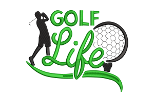 Golf Life Embroidery Design