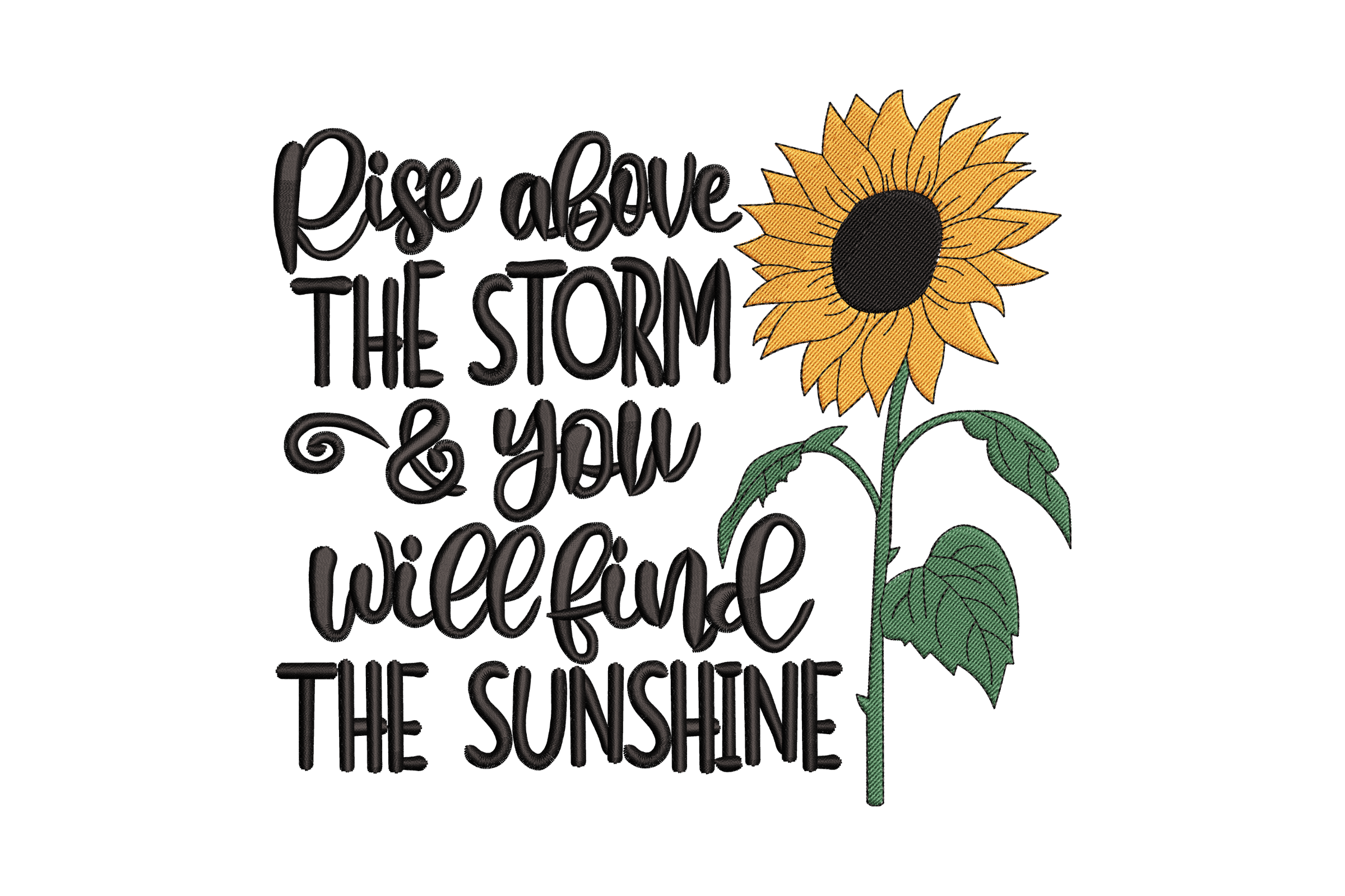 Sunflower for Machine Embroidery Design