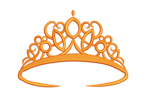 Ornate Crown Tiara Embroidery Design