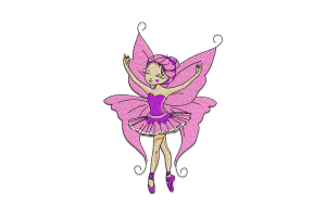 Ballerina Fairy Embroidery Design