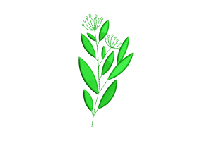 Free Green Leafy Floral Embroidery Design