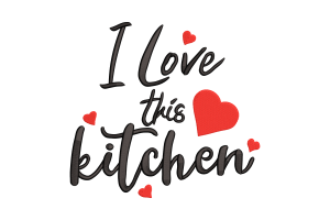 I Love This Kitchen Embroidery Design