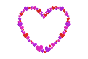 Premium Heart Outline Embroidery Design