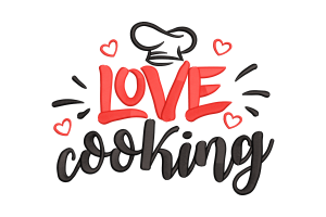 Free Love Cooking Embroidery Design
