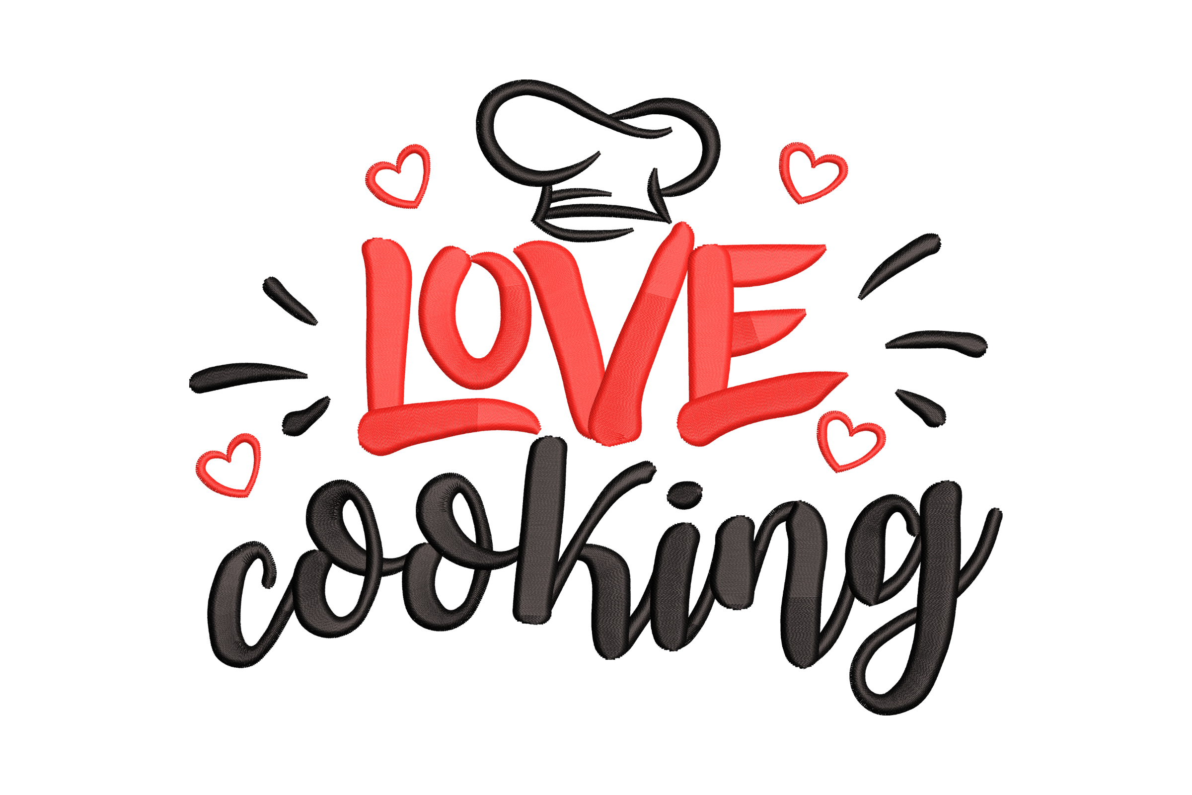 Free Love Cooking Embroidery Design