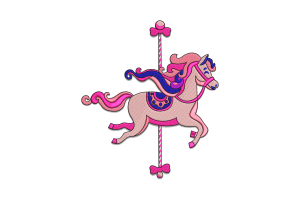 Carousel Horse Embroidery Design