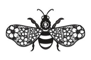Floral Bee Embroidery Design Free Download
