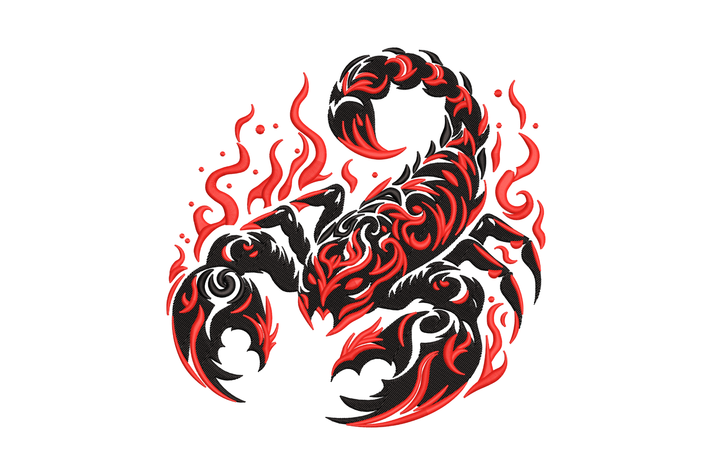 Scorpion Flames Embroidery Design Free Download