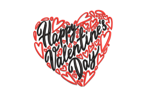 Happy Valentine’s Day Embroidery Design